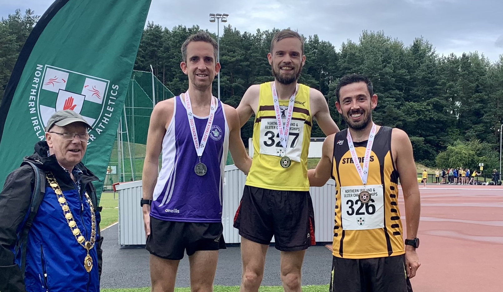 Conán McCaughey takes Gold in the 10,000m in the NI and Ulster Championships.
