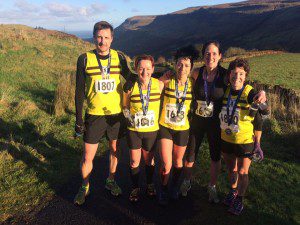 Peter McClelland with the winning ladies team